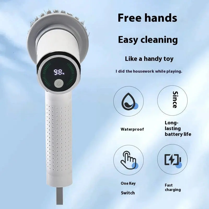 Multifunctional Smart Display Electric Cleaning Brush Wireless Kitchen Sink Cleaning Brush Waterproof Electric Pot Brush Cleaning Tool My Store