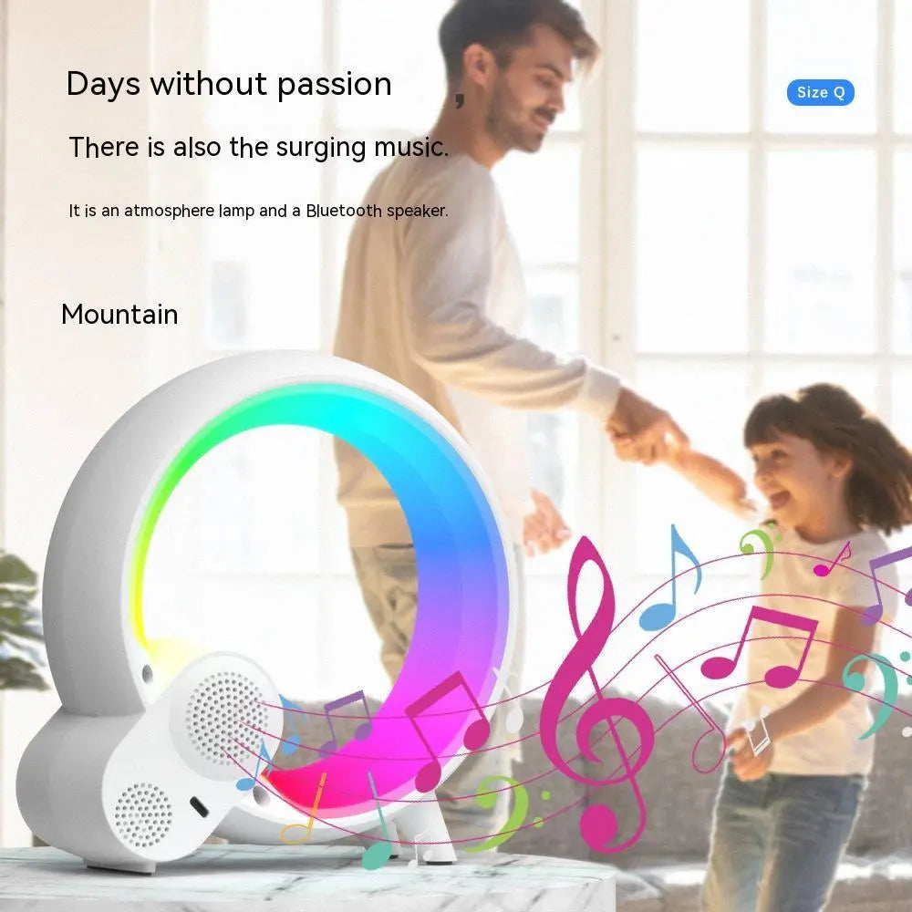 Creative Q Light Analog Sunrise Digital Display Alarm Clock Bluetooth Audio Intelligent Wake-up Q Colorful Atmosphere Light My Store