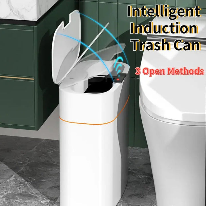 Smart Trash Can With Lid For Bedroom And Living Room Kitchen Storage Box Trash Can Induction Small Car Box Automatic Smart Dustbin Smart Trash Bin My Store