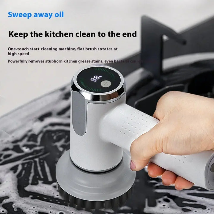 Multifunctional Smart Display Electric Cleaning Brush Wireless Kitchen Sink Cleaning Brush Waterproof Electric Pot Brush Cleaning Tool My Store