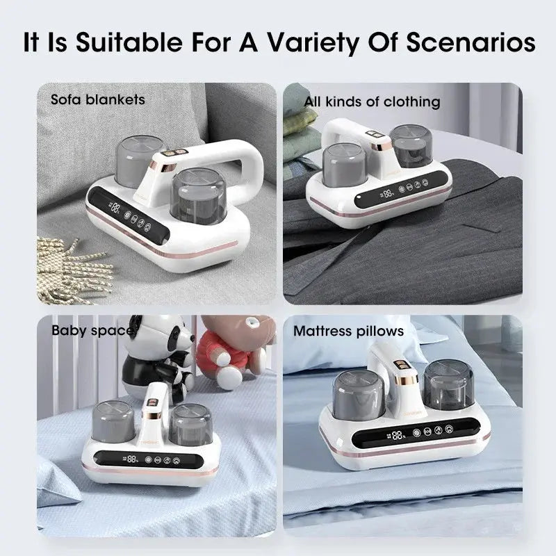 New Mattress Vacuum Mite Remover Cordless Handheld Cleaner Powerful Suction For Cleaning Bed Pillows Home Supplies My Store